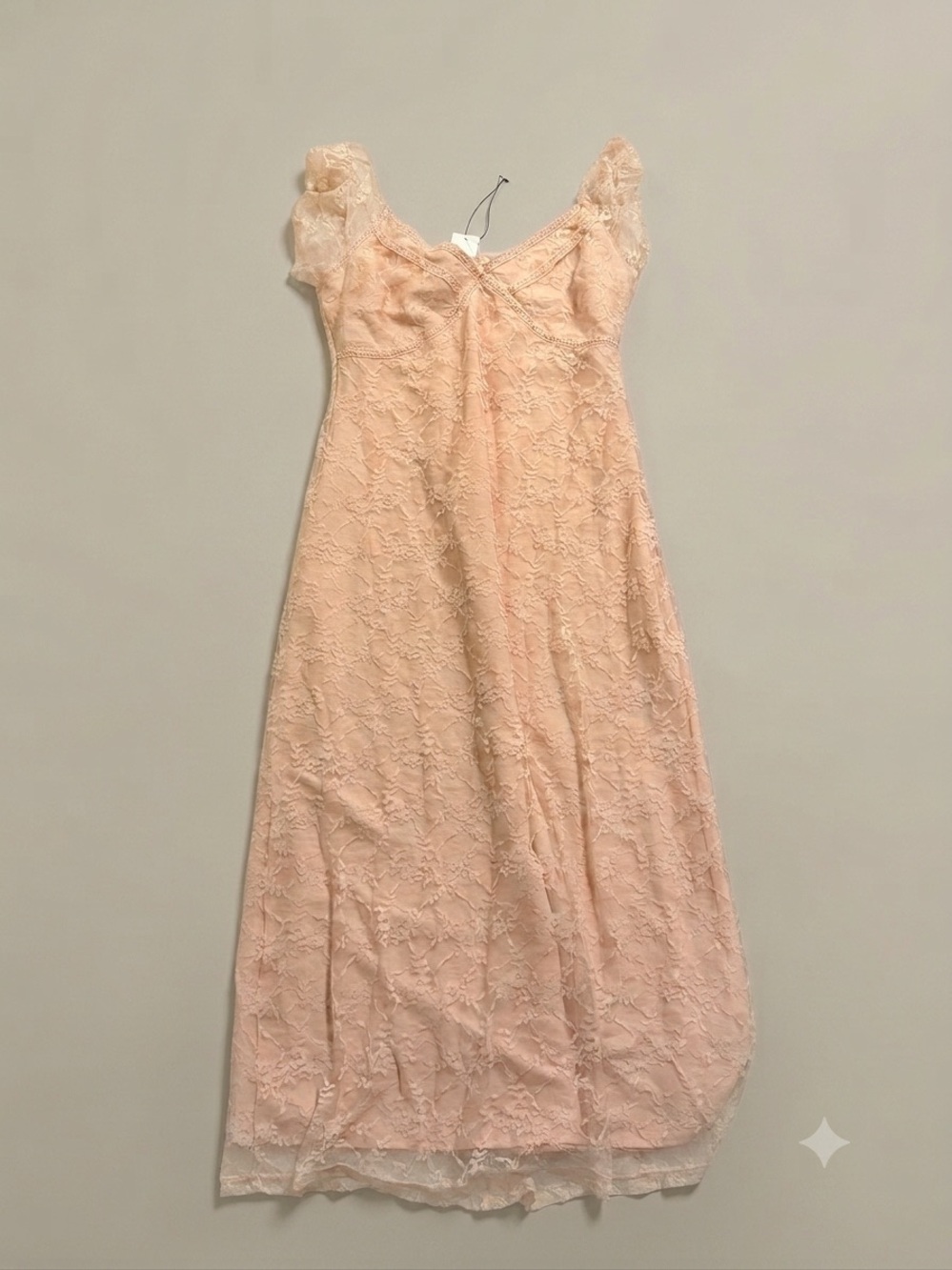Baevely Soft Pink Lace Maxi Dress – Size Large (NWT / New)